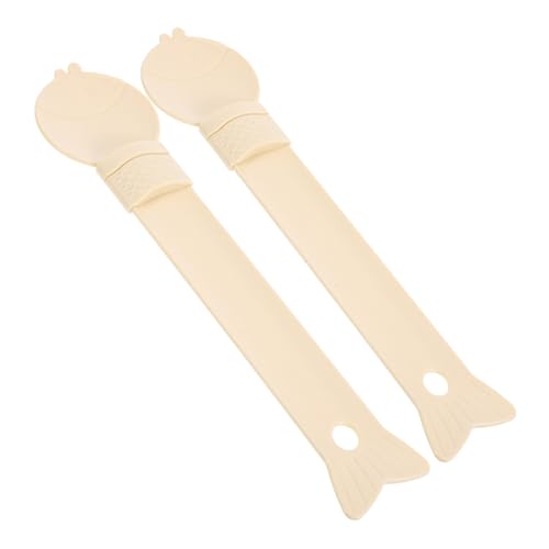 Abaodam 2 Stück Futterlöffel Für Katzen Haustiere Nassfutterspender Für Katzen Katzenlöffel Für Nassfutter Katzenfutter Und Wasserspender Katze Suppenlöffel Nudellöffel Scoop Beige Abs von Abaodam