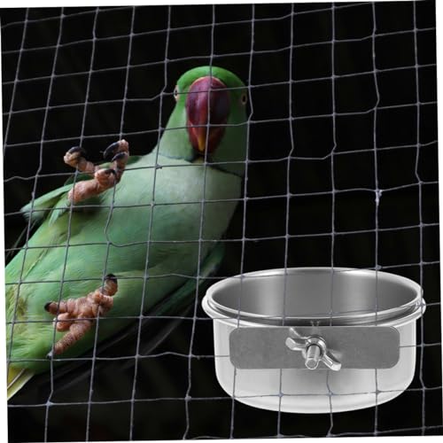Abaodam 2 Stück Futternapf für Vögel Langlebige Futter und Wasserschale mit Einfacher Schraubbefestigung Geeignet für Papageien und Diverse Vogelgrößen Leicht zu Reinigen Vogelkäfig von Abaodam