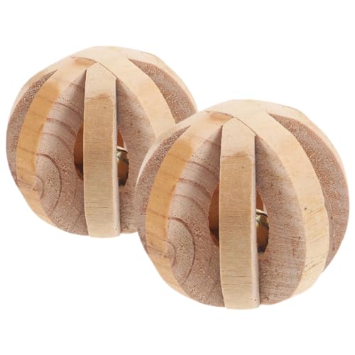 Abaodam 2stücke Holz Kauspielzeug Ball Mit Glocke Für Hamster Und Kaninchen Natürliches Holz Spielzeug Für Kleintiere Fördert Zahngesundheit Und Bewegung Abaodam 2stücke Holz Kauspielzeug Ball Mit Glocke Für Hamster Und Kaninchen Natürliches Holz Spielzeug Für Kleintiere Fördert Zahngesundheit Und Bewegung von Abaodam