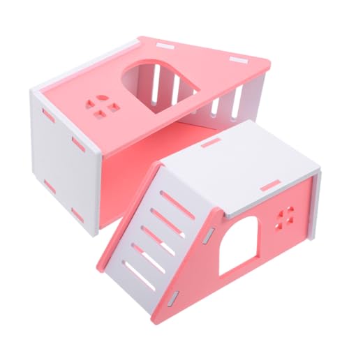 Abaodam 2 Stück Hamster Schlafhaus aus Langlebigem PVC Kleiner Nager Unterschlupf mit Glatter Oberfläche Dekoratives Kleintier versteck für Entspannte Haltung im Hamsterkäfig von Abaodam