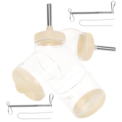 Abaodam 2 Stück Hamster Wasserspender aus und Automatische Trinkflasche mit Aufhängung für Kaninchen und Kleintiere Auslaufsicher und Leicht zu Reinigen von Abaodam