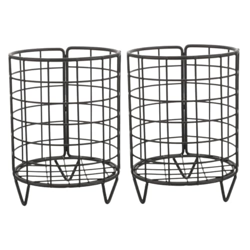 Abaodam 2 Stück Heufütterung Kaninchen Nahrungssuche Meerschweinchen Häschen-Feeder Klein Chinchilla -heu -Feeder Hamsterbedarf Halter Eiserner Zubringer Futterspender Black Schmiedeeisen von Abaodam