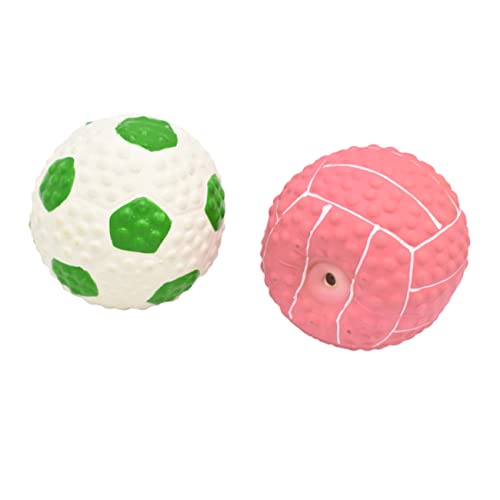 Abaodam 2 Stück Hochwertige Pack Latex Hundebälle Interaktive Quietschspielzeuge für Welpen und Hunde Kauspielzeug für Effektives Training und Spiel im Freien Langlebig und und Grün von Abaodam