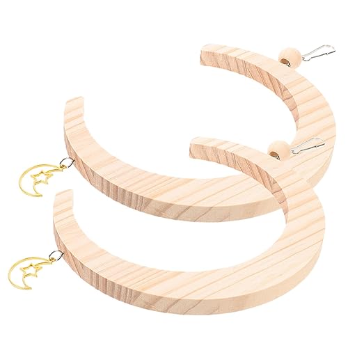 Abaodam 2 Stück Holz Papageien Schaukel Vogelspielzeug für Haushalt Verschleißfestes für Vögel Kreatives Design für Neugierde für Papageien und Vögel Abaodam 2 Stück Holz Papageien Schaukel Vogelspielzeug für Haushalt Verschleißfestes für Vögel Kreatives Design für Neugierde für Papageien und Vögel von Abaodam