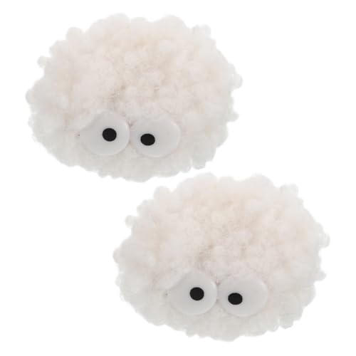 Abaodam 2 Stück Interaktive Katzenbälle mit Glöckchen Weiche Plüschspielzeuge für Indoor Katzen Teasing Balls für Selbstspiel und Zahnpflege Fuzzy Bälle für Kitten Unterhaltung von Abaodam