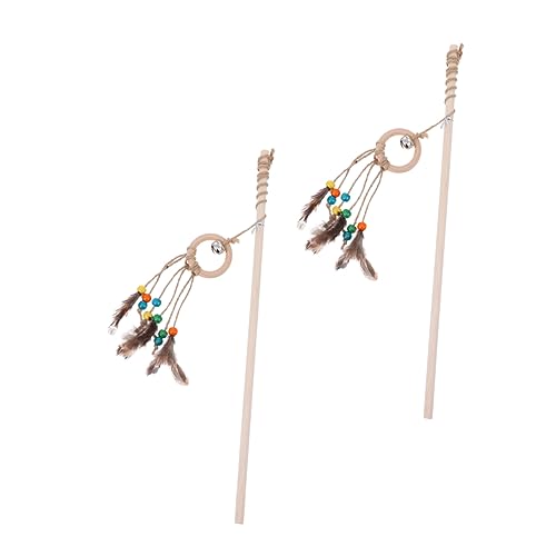 Abaodam 2 Stück Katzenangel Handgefertigte Katzenminze Sticks mit Federn und Bunten Kreatives Katzenspielzeug für Kätzchen Zufällige Farbe Abaodam 2 Stück Katzenangel Handgefertigte Katzenminze Sticks mit Federn und Bunten Kreatives Katzenspielzeug für Kätzchen Zufällige Farbe von Abaodam