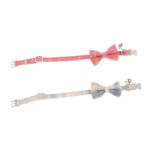 Abaodam 2 Stück Katzenhalsband Binden Haustierkettenkragen Rosa Bogen Halskette Haustierhalsband Mit Schleifenknoten Dekoratives Haustierhalsdekor Polyester Abaodam 2 Stück Katzenhalsband Binden Haustierkettenkragen Rosa Bogen Halskette Haustierhalsband Mit Schleifenknoten Dekoratives Haustierhalsdekor Polyester von Abaodam