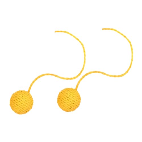 Abaodam 2stücke Katzenkratzbaum Ersatzball Mit Strapazierfähiges Sisal Katzenspielzeug Für Innenkatzen Für Katzenliebhaber Spielzeugzubehör Für Katzenkratzmöbel von Abaodam