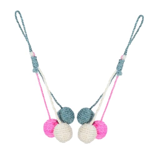 Abaodam 2 Stück Katzenspielzeug Für Den Innenbereich, Hängende Sisalbälle, Interaktives Katzenspielzeug Zur Geistigen Stimulation, Haustiere, Interaktives Spielzeug, Katzenseilball Für Abaodam 2 Stück Katzenspielzeug Für Den Innenbereich, Hängende Sisalbälle, Interaktives Katzenspielzeug Zur Geistigen Stimulation, Haustiere, Interaktives Spielzeug, Katzenseilball Für von Abaodam