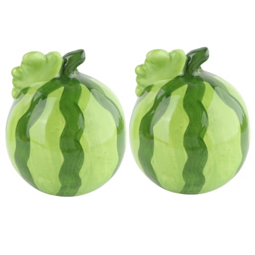 Abaodam 2 Stück Keramik Hamsterhaus Wassermelonen Form Sommer Kühlnest Kleintierhaus für Meerschweinchen Zwerghamster mit Beißfestem Material und Niedlichem Design von Abaodam