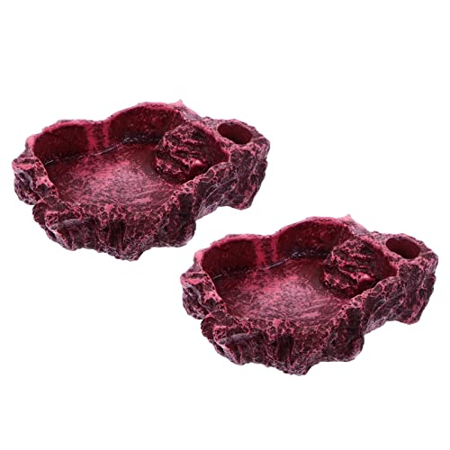 Abaodam 2 Stück Reptile Water Bowl Natürliche Steinoptik Futternapf für Schildkröten Eidechsen und Reptilien Praktische Wasserschale und Futterschüssel für Terrarienzubehör Abaodam 2 Stück Reptile Water Bowl Natürliche Steinoptik Futternapf für Schildkröten Eidechsen und Reptilien Praktische Wasserschale und Futterschüssel für Terrarienzubehör von Abaodam