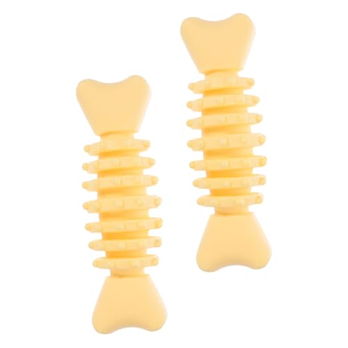 Abaodam 2 Stück Sicheres Welpen Kauspielzeug Knochenform aus Strapazierfähigem TPR Beissfest Leicht zu Reinigen für Zahnreinigung und Welpentraining Gelb Schonend für Kleine Hunde Abaodam 2 Stück Sicheres Welpen Kauspielzeug Knochenform aus Strapazierfähigem TPR Beissfest Leicht zu Reinigen für Zahnreinigung und Welpentraining Gelb Schonend für Kleine Hunde von Abaodam