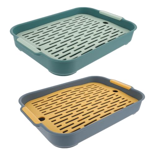 Abaodam 2 Stück Teiliges Kaninchen Toiletten Plastik Wurfbox für Kaninchen Meerschweinchen und Chinchillas Indoor Haustiertoilette mit Erhöhtem Zaun für Käfige Blau Zartgrün Abaodam 2 Stück Teiliges Kaninchen Toiletten Plastik Wurfbox für Kaninchen Meerschweinchen und Chinchillas Indoor Haustiertoilette mit Erhöhtem Zaun für Käfige Blau Zartgrün von Abaodam