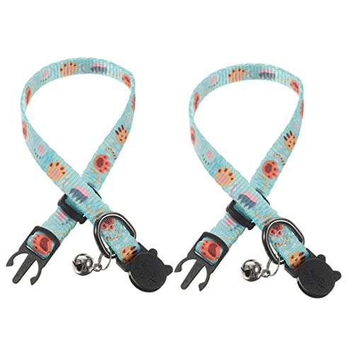 Abaodam 2 Stück Teiliges Katzenhalsband mit Sicherheitsverschluss und Glocke Verstellbar für Kätzchen Bequemes und Hautfreundliches Design für Haustiere für Weihnachten und Feiertage Abaodam 2 Stück Teiliges Katzenhalsband mit Sicherheitsverschluss und Glocke Verstellbar für Kätzchen Bequemes und Hautfreundliches Design für Haustiere für Weihnachten und Feiertage von Abaodam