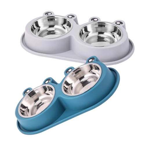 Abaodam 2 Stück Wassernapfschalen Edelstahl Hundefutternapf Katzen Edelstahlnäpfe Hundefutternäpfe Futterspender Katzenwasser Und Futternapf Hundewassernapf Edelstahl Kätzchen Futternapf von Abaodam