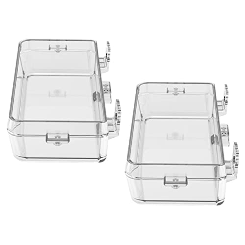 Abaodam 2 Stück Zubringer Gecko Essen Reptilien Spender Klein Haustier Turtle Feeder Schildkröte Fütterung Schüsseln Transparent Abs-Material von Abaodam