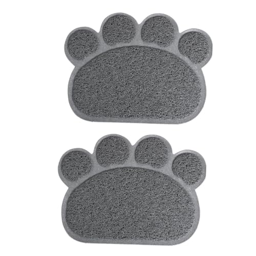 Abaodam 2 Stück wasserdichte und gleitende Bodenmatte Katze Wasser Matte Haustierfuttermatte Müllmatte Katzentoilette waschbar Katze hundefutter pad Essensmatte Katzenfuttermatte PVC Grau Abaodam 2 Stück wasserdichte und gleitende Bodenmatte Katze Wasser Matte Haustierfuttermatte Müllmatte Katzentoilette waschbar Katze hundefutter pad Essensmatte Katzenfuttermatte PVC Grau von Abaodam