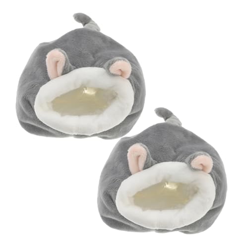 Abaodam 2 Stücke Kleintier Kuschelnest mit Weichem Fleece Innenfutter Warmes Hamster und Igelversteck Niedliches Cartoon Haustierbett Waschbarer Winterschlafplatz für Kleine Nager von Abaodam