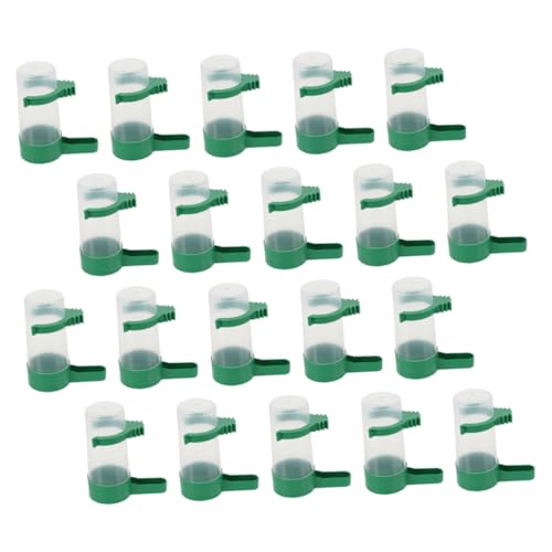 Abaodam 20 Stück Automatischer Vogeltrinkbrunnen Papageienwassertrinker Wasserspender Für Hühner Papagei Wasserkrug Taubentrinker Papageienwasserschale Wasserflasche Für Geflügel Abs Green von Abaodam