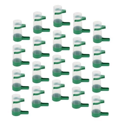 Abaodam 20 Stück Automatischer Vogeltrinkbrunnen Vogeltränke Wasserflasche Für Geflügel Vögel Trinkflasche Haustiertrinker Wasserer Futterautomaten Für Vogelkäfige Wachteltrinker Abs Green von Abaodam
