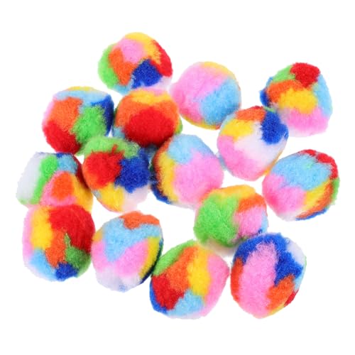 Abaodam 20 Stück Teiliges Interaktives Katzenspielzeug Bunte Kuschelige Regenbogen Filzbälle Langlebige Indoor Katzen Bälle zur Katzenbeschäftigung und Training Weiche Wollspielzeuge für von Abaodam