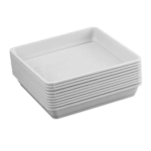 Abaodam 20 Stück Teiliges Quadratisches Pflanzuntersetzer Langlebige Kunststoff Drip Trays für Blumentöpfe Passend für Kunststoff Praktische Wasserauffangschalen für Innen und Abaodam 20 Stück Teiliges Quadratisches Pflanzuntersetzer Langlebige Kunststoff Drip Trays für Blumentöpfe Passend für Kunststoff Praktische Wasserauffangschalen für Innen und von Abaodam
