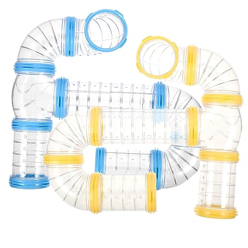 Abaodam 2Sätze Durchsichtiger Hamstertunnel DIY Hamster Rohr Tunnel für Käfig Geeignet für Kleine Haustiere Wie Hamster Eichhörnchen und Meerschweinchen Hochwertiges Stabiles von Abaodam