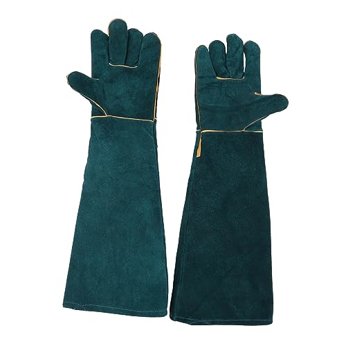 Abaodam 2Stücke Bissfeste Schutzhandschuhe für Haustiere Lange Handschuhe aus Hochwertigem Rindsleder für Sichere Tierpflege und Training Dunkle Grüne Farbe Abaodam 2Stücke Bissfeste Schutzhandschuhe für Haustiere Lange Handschuhe aus Hochwertigem Rindsleder für Sichere Tierpflege und Training Dunkle Grüne Farbe von Abaodam