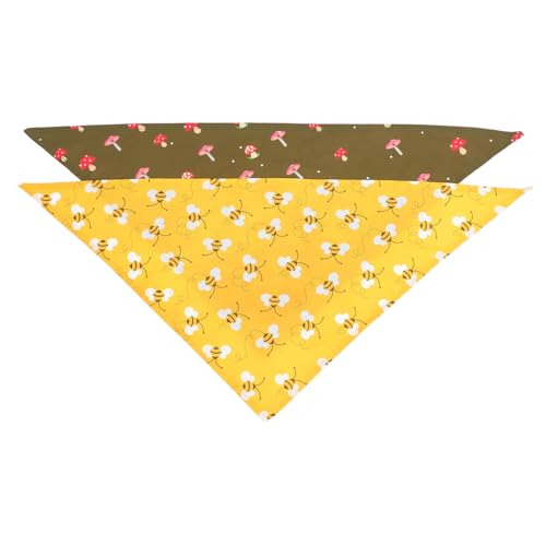 Abaodam 2Stücke Dreieckiges Bandana für Haustiere Cartoon Design Verstellbar für Katzengeburtstagsfeiern mit Bienen Abaodam 2Stücke Dreieckiges Bandana für Haustiere Cartoon Design Verstellbar für Katzengeburtstagsfeiern mit Bienen von Abaodam