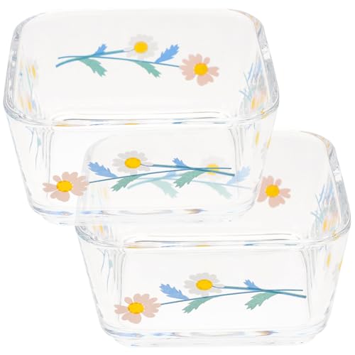 Abaodam 2Stücke Glasfutterschalen für Kleintiere Meerschweinchen Hamster und Design zu Reinigen für Futter und Wasser für Haustierbesitzer von Abaodam