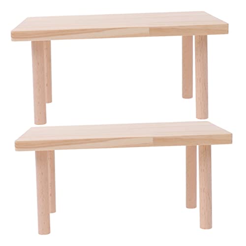 Abaodam 2stücke Hamster Kletterplattform Aus Holz Robuste Landschaftsdekor Für Käfige Als Spielzeug Und Nest Für Hamster Zwerghamster Und Meerschweinchen von Abaodam