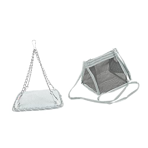 Abaodam 2Stücke Hamster Tragetasche mit Hängematte Atmungsaktive Sling für Kleine Haustiere für Chinchilla und Teiliges Hängematte von Abaodam