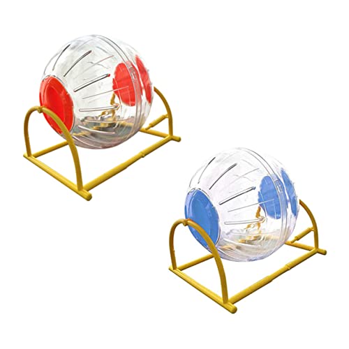 Abaodam 2Stücke Hamsterlaufball Für Kleine Haustiere Langlebiges Und Geruchsneutrales Haustierspielzeug Für Hamster Zwerghamster Rennmäuse Und Andere Nager von Abaodam