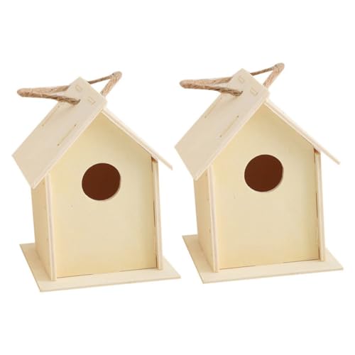 Abaodam 2Stücke Holz Vogelhaus Bausatz für Kreatives Bastelset und Dekorieren Langlebig für Garten für DIY Holzhandwerk Abaodam 2Stücke Holz Vogelhaus Bausatz für Kreatives Bastelset und Dekorieren Langlebig für Garten für DIY Holzhandwerk von Abaodam