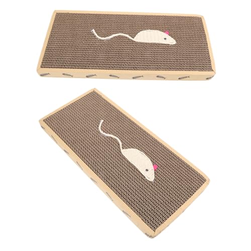 Abaodam 2Stücke Katzenkratzpad aus Wellpappe Multifunktionales und Kratzunterlage für Kätzchen Dekorativ und Praktisch für Krallenpflege und Spielspaß Abaodam 2Stücke Katzenkratzpad aus Wellpappe Multifunktionales und Kratzunterlage für Kätzchen Dekorativ und Praktisch für Krallenpflege und Spielspaß von Abaodam