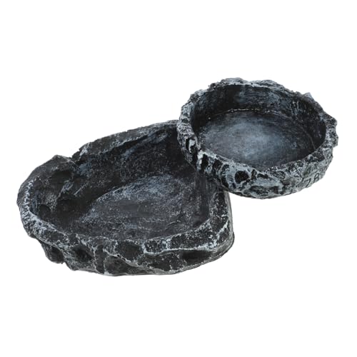 Abaodam 2Stücke Reptilien Futterschale Multifunktionale Wasserschale und Futterspender für Schildkröten Schlangen und Echsen mit Realistischem Baumdesign für Käfige von Abaodam
