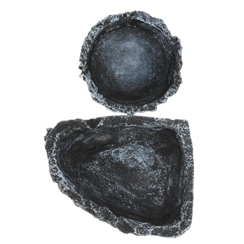 Abaodam 2Stücke Reptilienfutter und Wasserschalen Multifunktionale Futterspender für Schildkröten Echsen und Andere Reptilien und Langlebige Schalen mit Natürlichem Abaodam 2Stücke Reptilienfutter und Wasserschalen Multifunktionale Futterspender für Schildkröten Echsen und Andere Reptilien und Langlebige Schalen mit Natürlichem von Abaodam
