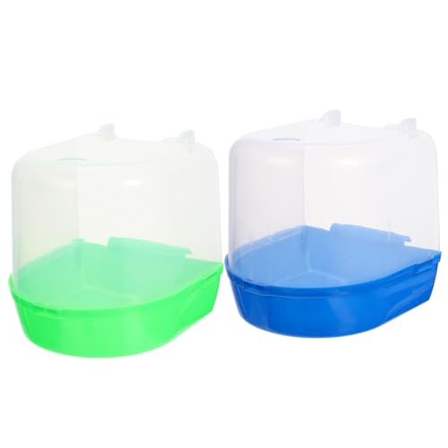 Abaodam 2Stücke Vogelbadewanne für Papageien Hängende Duschbox aus Langlebigem Kunststoff für Vogelkäfige Transparentes Design für Stressfreies und Pflege Ihrer Haustiere Abaodam 2Stücke Vogelbadewanne für Papageien Hängende Duschbox aus Langlebigem Kunststoff für Vogelkäfige Transparentes Design für Stressfreies und Pflege Ihrer Haustiere von Abaodam