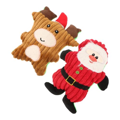 Abaodam 2Stücke Weihnachts Plüsch Quietschendes Kauspielzeug Für Welpen Interaktives Outdoor Trainingsspielzeug Niedliches Design Rentier Weihnachtsmann Abaodam 2Stücke Weihnachts Plüsch Quietschendes Kauspielzeug Für Welpen Interaktives Outdoor Trainingsspielzeug Niedliches Design Rentier Weihnachtsmann von Abaodam