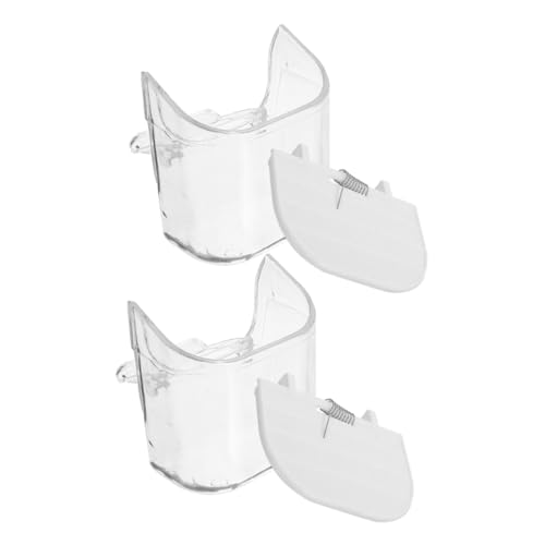 Abaodam 2pcs Vogelkäfigzubehör Schutz Lebensmittel Feeder Spring Design Feeder Ideal Für Tauben Finken Material Leicht Zu Reinigen Vogelkäfig Lebensmittelschale Praktische von Abaodam