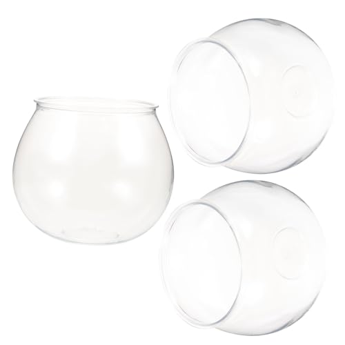 Abaodam 3 Stück Desktop Fischbowl Transparenter Mikrolandschaftstank für Büro und Wohnraumdekoration Bruchsicherer Fischtank für Pflanzen und Fische von Abaodam
