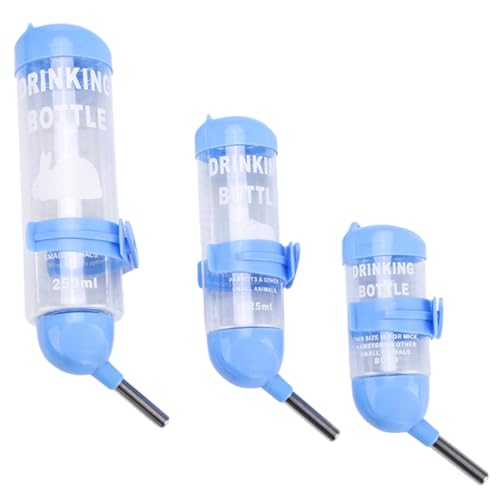 Abaodam 3 Stück Hamster Trinkflasche Automatischer Wasserspender Auslaufsicher und für Kleintiere Blau von Abaodam