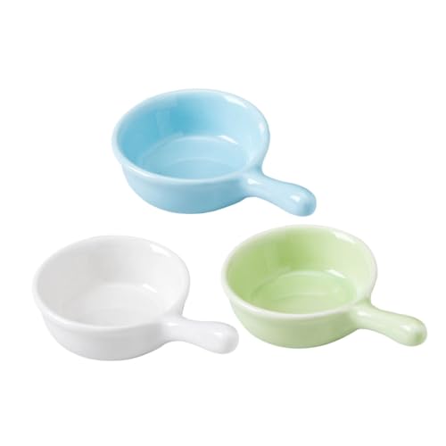 Abaodam 3 Stücke Keramik Hamster Futternapf Tragbare Futter und Wasserschalen für Kleine Haustiere Langlebig und Sicher von Abaodam