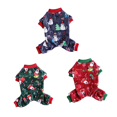 Abaodam 3 Stück Kleidung Für Haustiere Haustierkleidung Welpen-Outfits Gemacht Weihnachten Weste Groß Hunde Haustierbekleidung Hündchen-Pyjama Haustier-Outfit Korallenvlies Abaodam 3 Stück Kleidung Für Haustiere Haustierkleidung Welpen-Outfits Gemacht Weihnachten Weste Groß Hunde Haustierbekleidung Hündchen-Pyjama Haustier-Outfit Korallenvlies von Abaodam