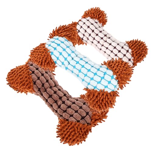 Abaodam 3 Stück Plüsch Quietschspielzeug für Bissfestes Kauspielzeug für Welpen Kleine zur Zahngesundheit Beschäftigung Abaodam 3 Stück Plüsch Quietschspielzeug für Bissfestes Kauspielzeug für Welpen Kleine zur Zahngesundheit Beschäftigung von Abaodam