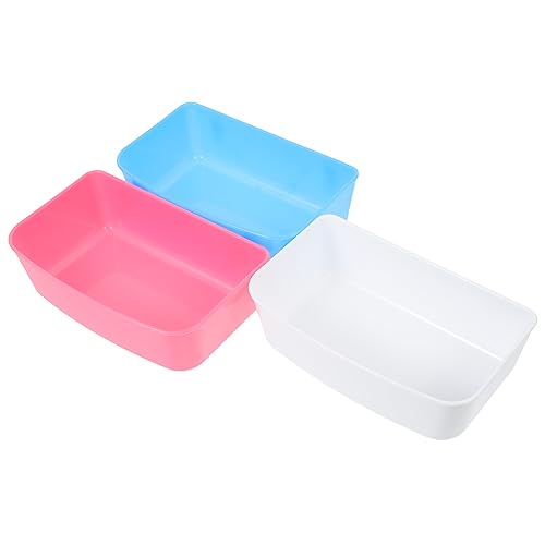 Abaodam 3 Stück Vogelfutterbox Futterbehälter für Vögel Papageienfütterung Vogelkäfig Futterhalter Vogelkäfig Schale Wasserschale für Vogelzufuhrstation Wasserbecher für Vogelkäfig Plastik von Abaodam