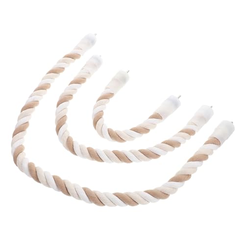 Abaodam 3 Stück Vogelspielzeug, Seil-sitzstangen, Kletterseil, Bungee-ständer, Spielzeug, Käfigzubehör Für Papageien, Sittiche, Nymphensittiche Und Conures Abaodam 3 Stück Vogelspielzeug, Seil-sitzstangen, Kletterseil, Bungee-ständer, Spielzeug, Käfigzubehör Für Papageien, Sittiche, Nymphensittiche Und Conures von Abaodam
