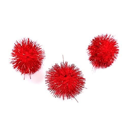 Abaodam 30 Stück Bunter Mini Glitzer Tinsel Ball für Katzen Pom Poms mit Durchmesser Vielseitig für Indoor Spiel und Tierische Fitness Farbenfroh und Unterhaltsam von Abaodam