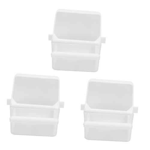 Abaodam 3Stücke Papagei Futterbox aus Spritzschutz Futterbehälter für Sittiche Kanarienvögel und Andere Kleine von Abaodam