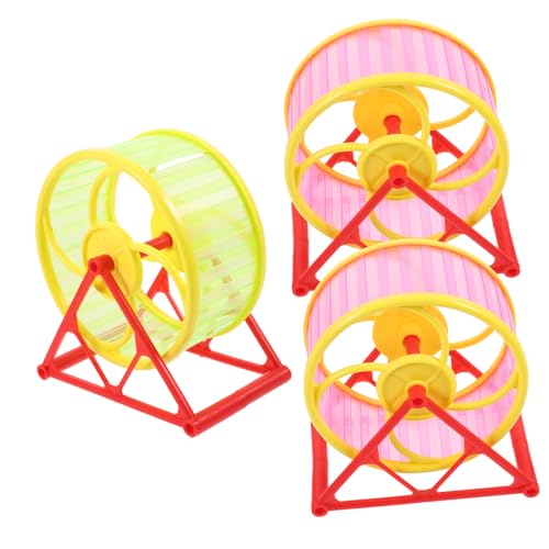 Abaodam Hamster Laufrad Spielzeug 3 Stück Geräuschloses Übungsrad für Kleine Haustiere Kunstoff Zufällige Farbe für Hamster und Rennmäuse Abaodam Hamster Laufrad Spielzeug 3 Stück Geräuschloses Übungsrad für Kleine Haustiere Kunstoff Zufällige Farbe für Hamster und Rennmäuse von Abaodam